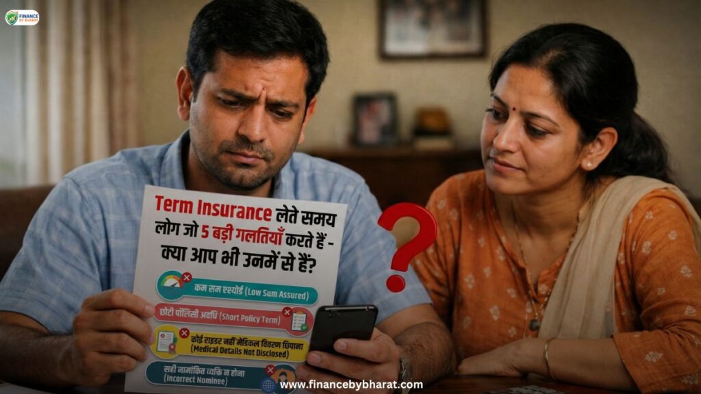 Term Insurance लेते समय लोग जो 5 बड़ी गलतियाँ करते हैं – क्या आप भी उनमें से हैं?