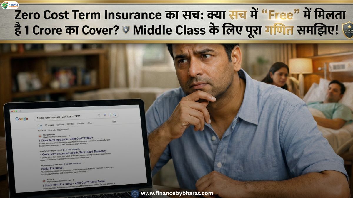 Zero Cost Term Insurance का सच: क्या सच में “Free” में मिलता है 1 Crore का Cover? Middle Class के लिए पूरा गणित समझिए!